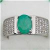 Image 1 : Silver Emerald Cubic Zirconia Men'S Ring, Made in Canada, Suggested Retail Value $200 (Estimated Sel