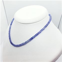 Silver Tanzanite(42ct) Necklace (~weight 8.78g), Made in Canada, Insurance Value $2375 (Estimated Se