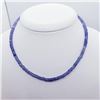 Image 3 : Silver Tanzanite(42ct) Necklace (~weight 8.78g), Made in Canada, Insurance Value $2375 (Estimated Se