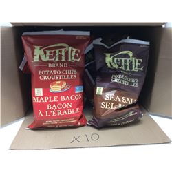 Lot of Assorted Kettle Brand Potato Chips