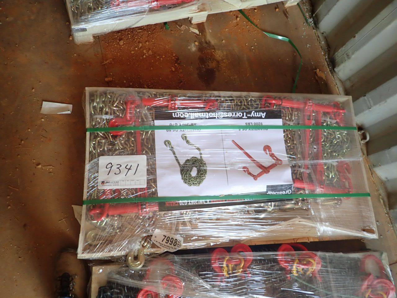 GREATBEAR Ratchet Binder & Chains (5) 5400lb binders, (10) 5/16" 20