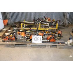 grass trimmers, chain saws, blowers, pole saw, Selling Offsite: Located in Birmingham, AL