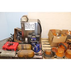 lights, vacuum pumps, levels, battery charger, ice machine, impact wrenches, Selling Offsite: Locate