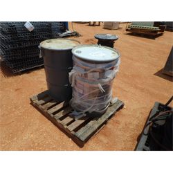 (2) 55 gallon drums tex-cote paint (B9)