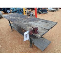 28" x 8' steel frame table w/wood top