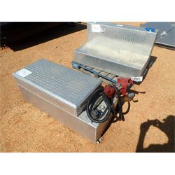 aluminum tool box/fuel tank w/rv pump (A1)