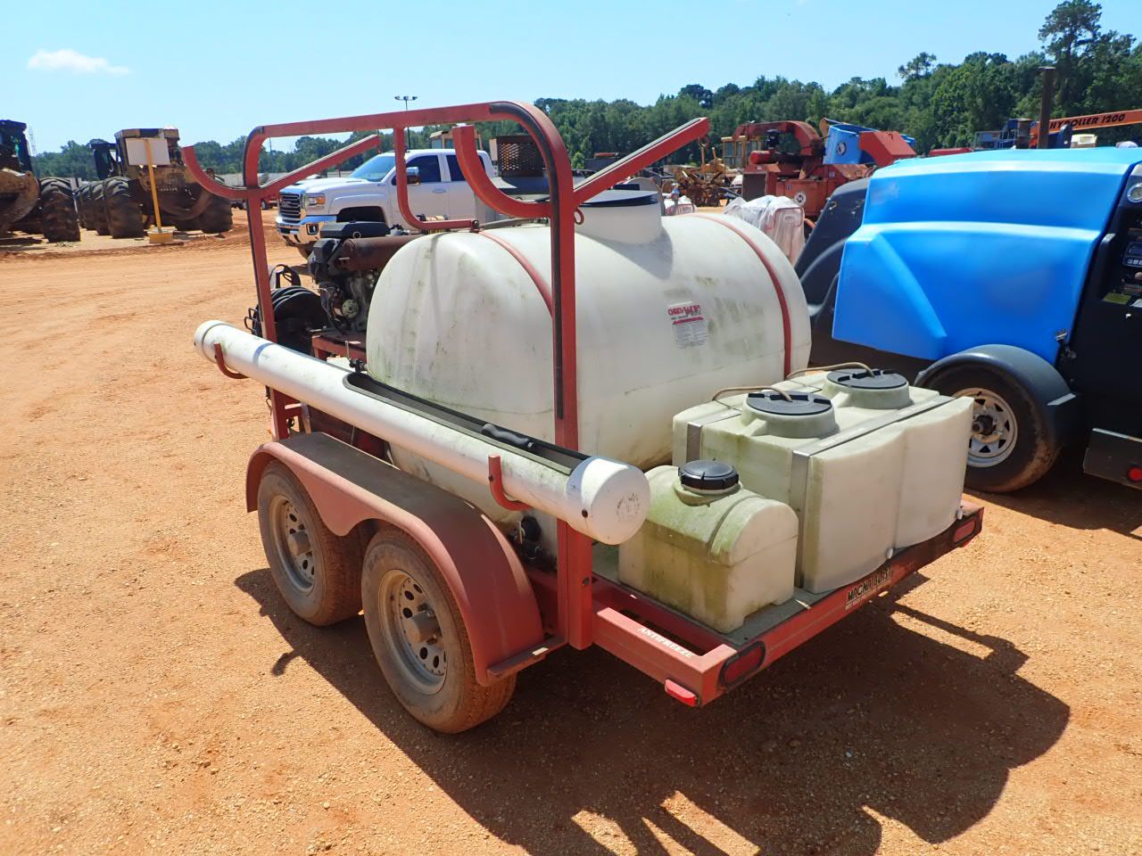 hot high pressure washer systems 30 gallon tank (2) reel's w/hose, mtd on t/a trailer