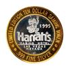 Image 1 : .999 Fine Silver Harrah's Casino Las Vegas, Nevada $10 Limited Edition Gaming Token