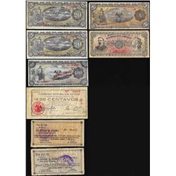Lot of (8) Mexico Revolutionary Mixed Notes