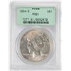 Image 1 : 1934-S $1 Peace Silver Dollar Coin PCGS MS61 Old Green Holder