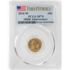 Image 1 : 2016-W Mercury Dime Gold Centennial Commemorative Coin PCGS SP70 First Strike