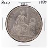 Image 1 : 1870 Peru Un Sol Silver Coin