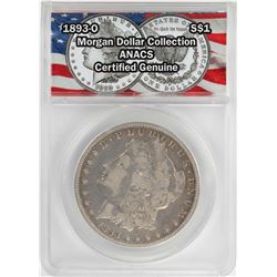 1893-O $1 Morgan Silver Dollar Coin ANACS Certified Genuine