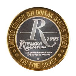 .999 Silver Riviera Hotel & Casino Las Vegas $10 Casino Limited Edition Gaming Token