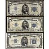 Image 1 : Lot of (3) 1934 $5 Silver Certificate Notes