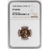 Image 1 : 1960 Small Date Proof Lincoln Memorial Cent Coin NGC PF68RD