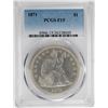Image 1 : 1871 $1 Seated Liberty Silver Dollar Coin PCGS F15
