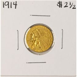 1914 $2 1/2 Indian Head Quarter Eagle Gold Coin