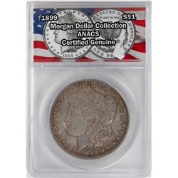 1899 $1 Morgan Silver Dollar Coin ANACS Certified Genuine