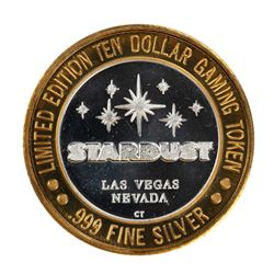 .999 Silver Stardust Resort Las Vegas $10 Casino Gaming Token Limited Edition