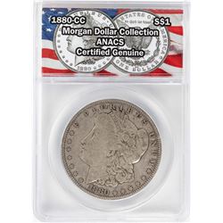 1880-CC $1 Morgan Silver Dollar Coin ANACS Certified Genuine