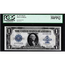 1923 $1 Silver Certificate Note Fr.237 PCGS Choice About New 58PPQ