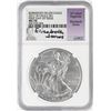 Image 1 : 2017-W $1 Burnished American Silver Eagle Coin NGC MS70 FDOI Jones Signature