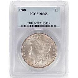 1888 $1 Morgan Silver Dollar Coin PCGS MS65