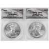 Image 1 : Lot of (2) 2012 $1 American Silver Eagle Coins ANACS MS70 First Strike