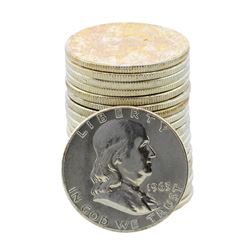Roll of (20) Brilliant Uncirculated 1963 Franklin Half Dollar Coins