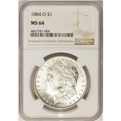 1884-O $1 Morgan Silver Dollar Coin NGC MS64