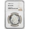Image 1 : 1884-CC $1 Morgan Silver Dollar Coin NGC MS64 DPL