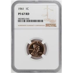 1961 Proof Lincoln Memorial Cent Coin NGC PF67RD
