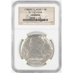 1780MO FF Mexico 8 Reales El Cazador Shipwreck Coin NGC Genuine