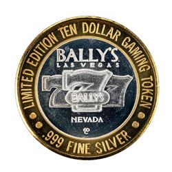 .999 Silver Ballys Las Vegas $10 Casino Limited Edition Gaming Token
