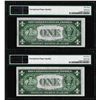 Image 2 : (2) Consec. 1935A $1 "S" Experimental Silver Certificate Notes PMG Uncirculated 63EPQ
