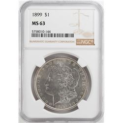 1899 $1 Morgan Silver Dollar Coin NGC MS63