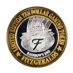 .999 Silver Fitzgerald's Casino & Hotel Las Vegas, NV $10 Limited Edition Gaming Token