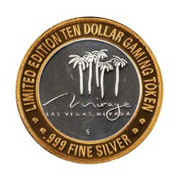.999 Fine Silver Mirage Las Vegas, Nevada $10 Limited Edition Gaming Token