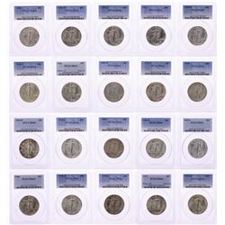 Short Walker Set of 1941-1947 Walking Liberty Half Dollar Coins PCGS MS64