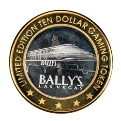 .999 Silver Ballys Las Vegas $10 Casino Limited Edition Gaming Token