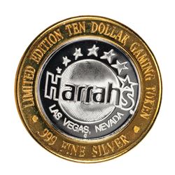 .999 Fine Silver Harrah's Casino Las Vegas, Nevada $10 Limited Edition Gaming Token