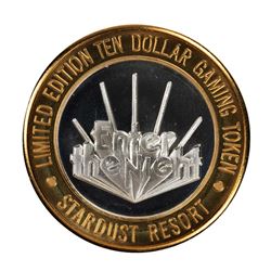 .999 Silver Stardust Resort Las Vegas $10 Casino Gaming Token Limited Edition