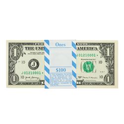 Pack of (100) Consecutive 2017 $1 Federal Reserve STAR Notes Kansas City