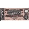 Image 1 : 1864 $10 Confederate States of America Note