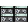 Image 1 : Cut Sheet of (4) 1899 $2 Silver Certificate Note Fr.258 PCGS Choice/Gem New 64/65/66PPQ