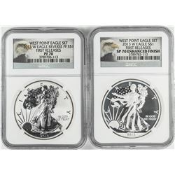 2013-W $1 West Point Proof Silver Eagle Coin Set NGC PF70/SP70 First Releases
