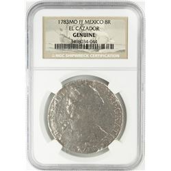 1783MO FF Mexico 8 Reales El Cazador Shipwreck Coin NGC Genuine