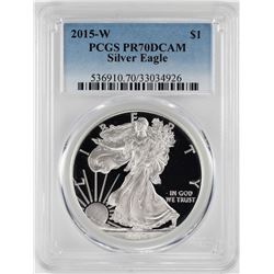2015-W $1 Proof American Silver Eagle Coin PCGS PR70DCAM