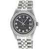 Image 2 : Rolex Men's Stainless Steel Rhodium String Diamond 36MM Datejust Wristwatch